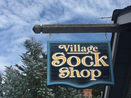 Village Sock Shop sign