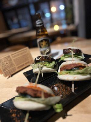 Pork belly buns + shrimp buns