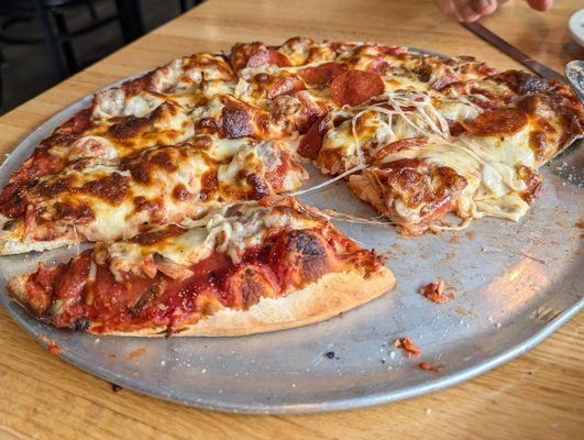 Sausage & mushroom pizza