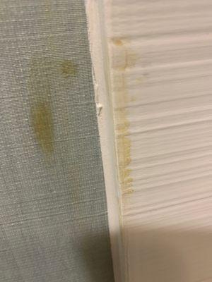 Picture of a yellow stain on the bathroom