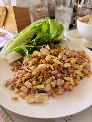 Nam Kao, crispy rice salad. Bright and so flavorful!