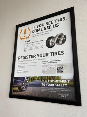 I need to register my tires..