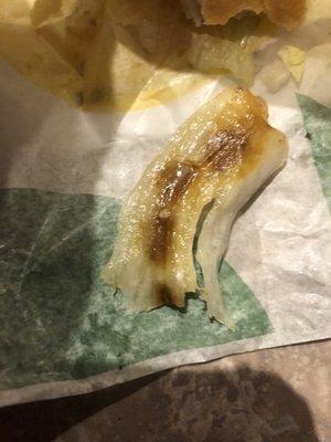 Rotten lettuce from my subway sub.