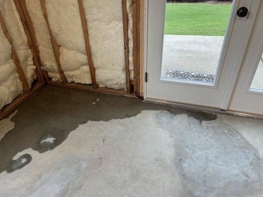 New French Doors leaking in basement!