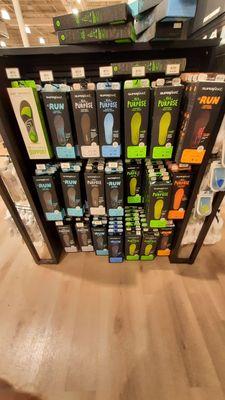 Dick's Sporting Goods has an impressive selection of Superfeet insoles.