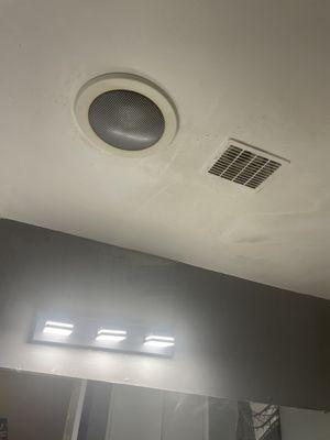 Ruined the ceiling and vent