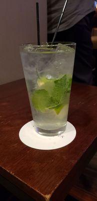 Mojito was made well, with the right amount of fresh mint to lime ratio