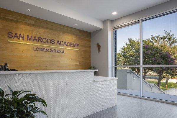 A welcome entry for San Marcos academy was constructed for safety as well as a sense of ease for the kids.