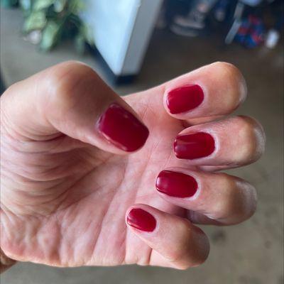 Gel manicure matte finish $32. Regular $28. Extra $4 for matte