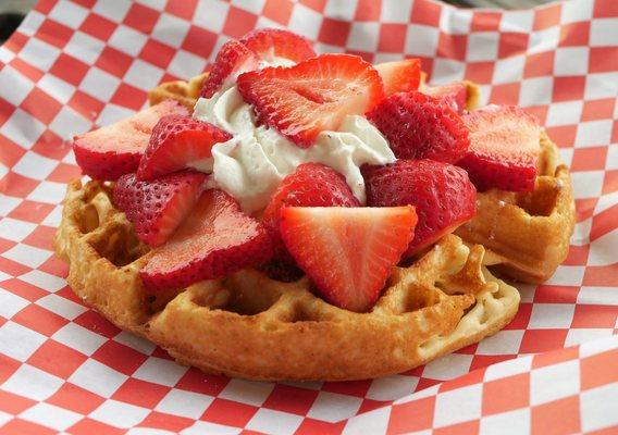 Strawberry Belgian Waffle.