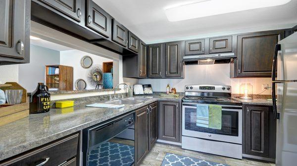 Redesigned kitchens available in select homes.