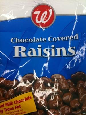 Pretty good chocolate raisins