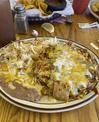 South of the border plate with hash browns.