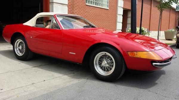 1971 Ferrari 365 Daytona Spider with lacquer paint has a market value around $600,000, we detail supercars to perfection.