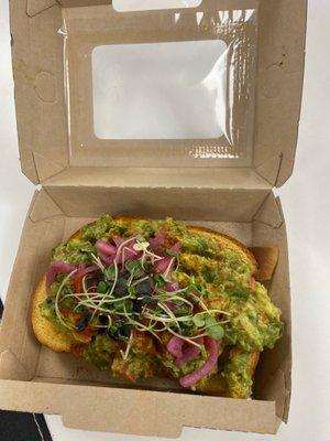 Avocado Toast - Original. You get a NOICE handful of avocado.