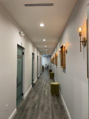 Hallway leading to spa rooms