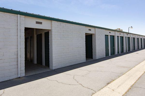 View of hallway units from alleyway