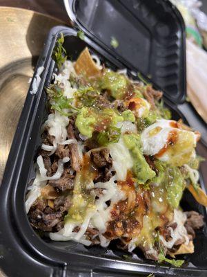 Asada nachos