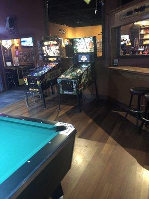 Pool table and pinball