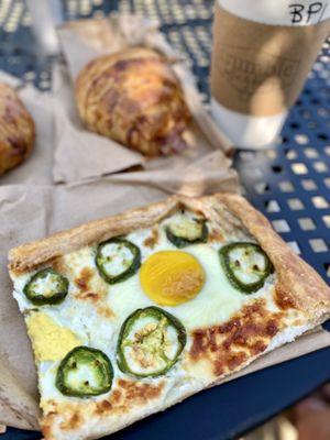 Jalapeño mozzarella galette