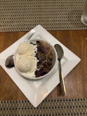 blueberry pecan with ice cream