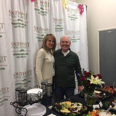 Dr. Baker and his wife Jeanne at Southwest wine event.