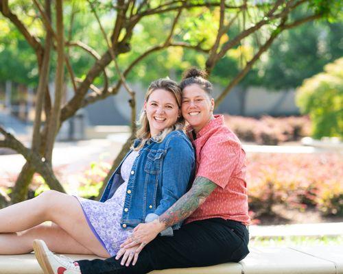 LGBTQ+ couple at engagement session