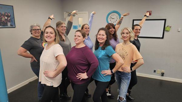 Our 2024 intermediate tap dance company, led by Steven Oelrich.