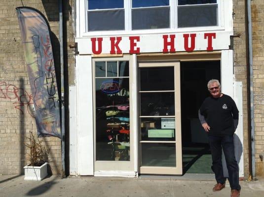 This is Ken, the owner, in front of the Uke Hut!