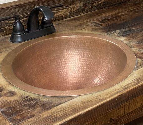 After copper sink clean! Amazing!!