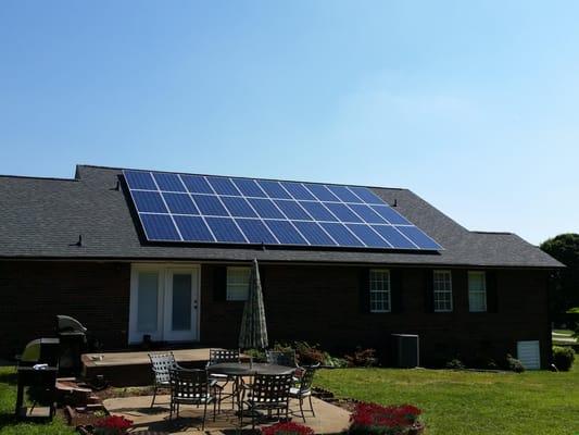 PEG recently completed this 9,000W Hybrid Solar Power System with battery backup for a homeowner near Charlotte, NC...