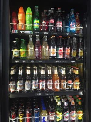 Great selection of craft sodas