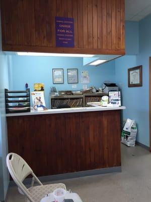 Waiting room and front desk