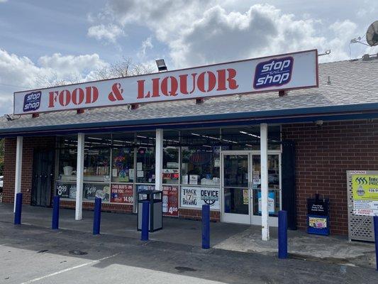 One stop for gasoline & liquor!