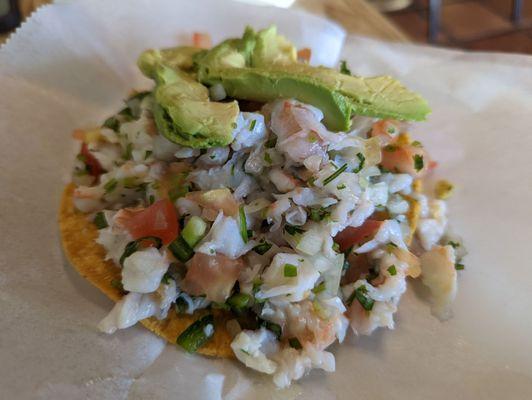 Shrimp Ceviche Tostada