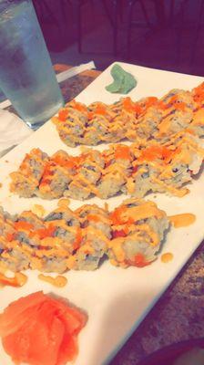 Cali, spicy tuna, and spicy salmon