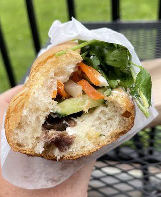 Grilled Beef Banh Mi Inside View 1