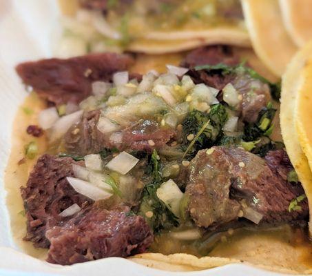 Cabeza Tacos:  tender and lightly marinated