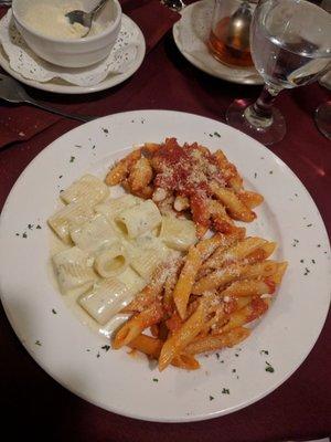 Trio of pastas, yum!