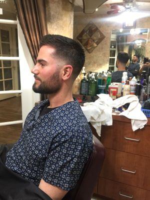 Fade beard trim