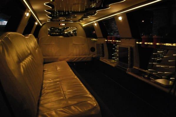 Interior of our beautiful stretch limo.