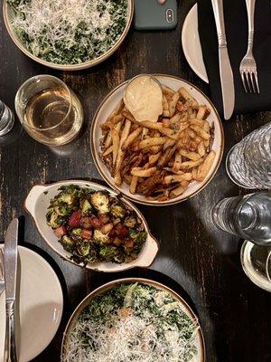 Kale Caesar Brussels Sprouts Fries with Aioli