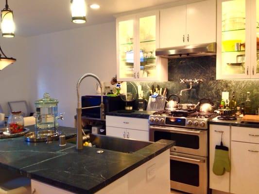 I LOVE the Anastacia soapstone countertop and backsplash!  This is EXACTLY the way I dreamt in my dream!