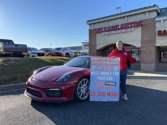 Andrew will miss his porsche, but is glad he got the MOST money for it!