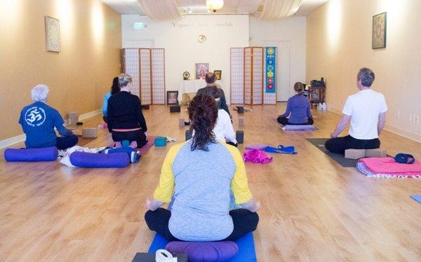 Yoga class at Ananda Scotts Valley Yoga Center