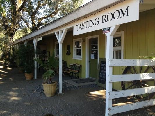 The charming tasting room.