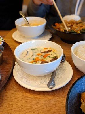 Tom Kha Vegetarian - Love the pieces of mushrooms (Tom Kha Soup)