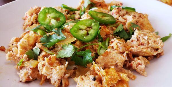 Asian Crab Omlet with Jalapenos