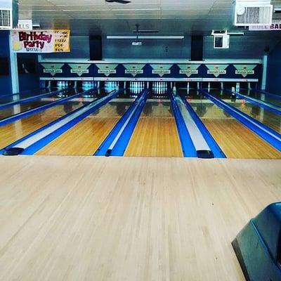 The bowling lanes at Swissvale Bowl-A-Rama.