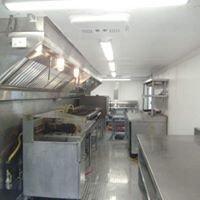 Inside our 28' Mobile Kitchen